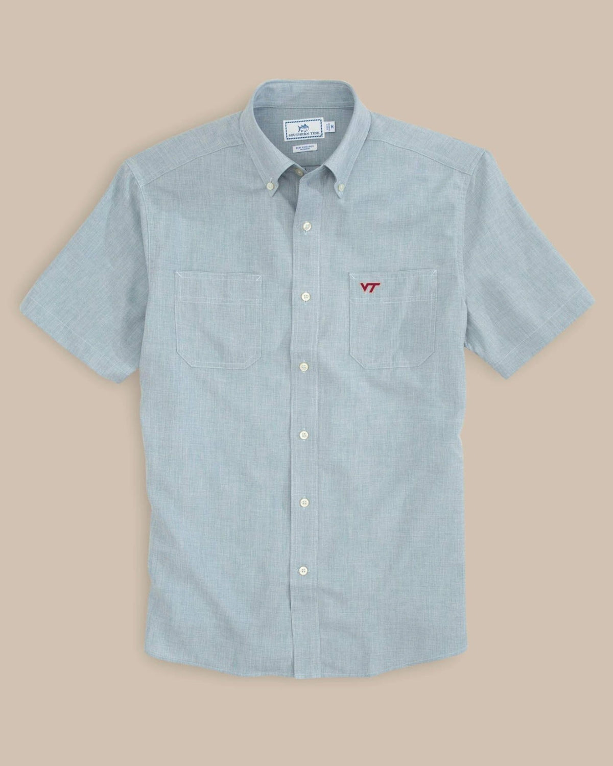 Virginia Tech Hokies Short Sleeve Button Down Shirt | Southern Tide Collegiate