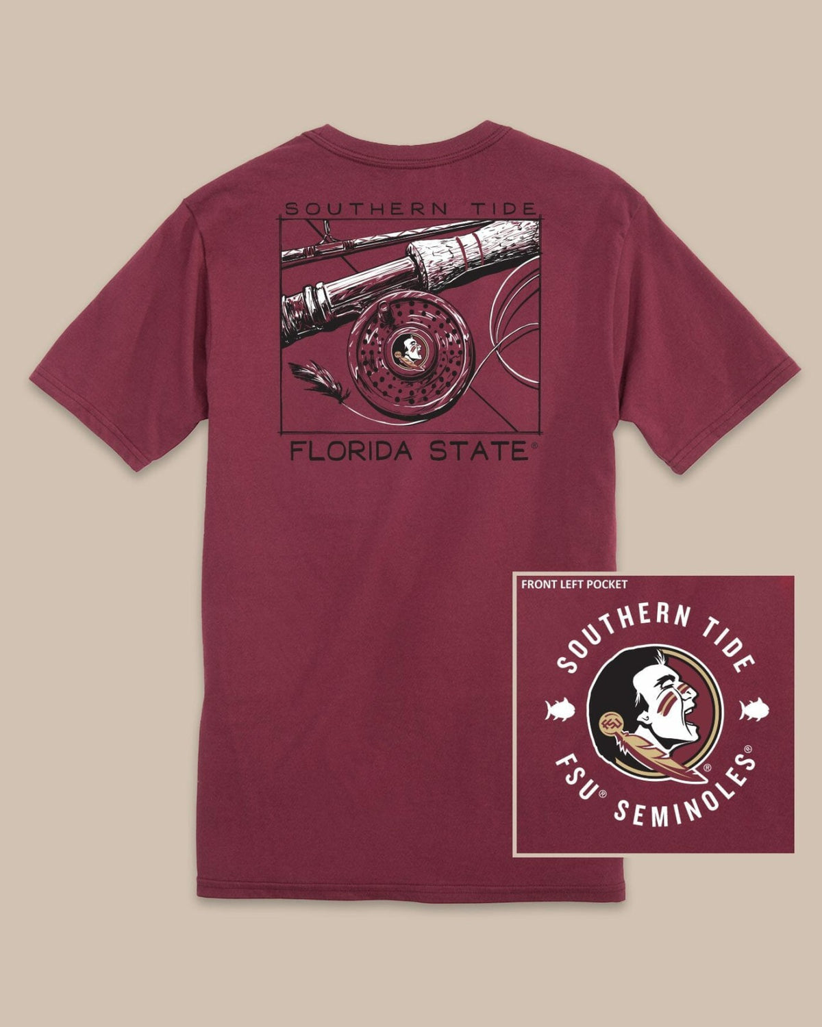 FSU Seminoles Gameday Fly Reel T-Shirt | Southern Tide Collegiate