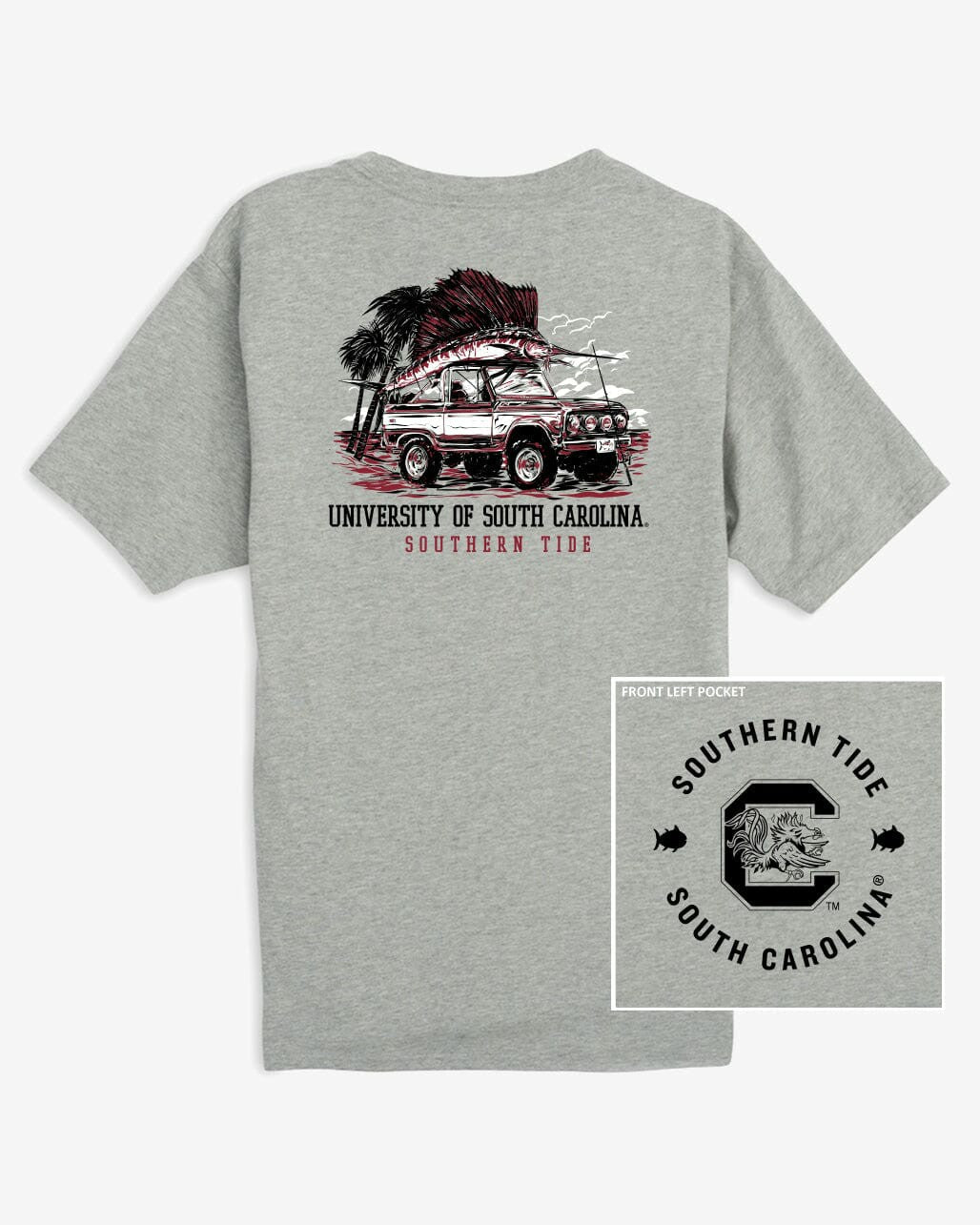 USC Gamecocks Trophy Catch Heather T-Shirt | Southern Tide Collegiate