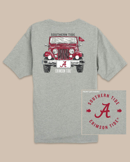 Alabama Crimson Tide Heather Front Plate T-Shirt | Southern Tide Collegiate