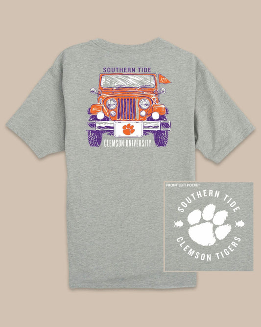 Clemson Tigers Heather Front Plate T-Shirt | Southern Tide Collegiate