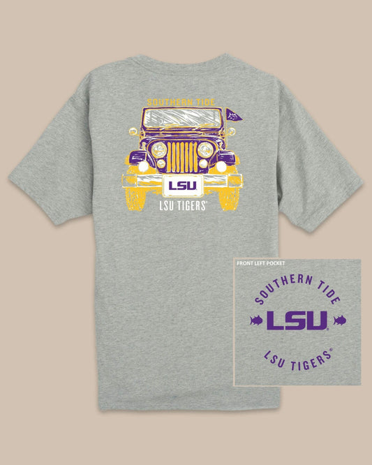 LSU Tigers Heather Front Plate T-Shirt | Southern Tide Collegiate