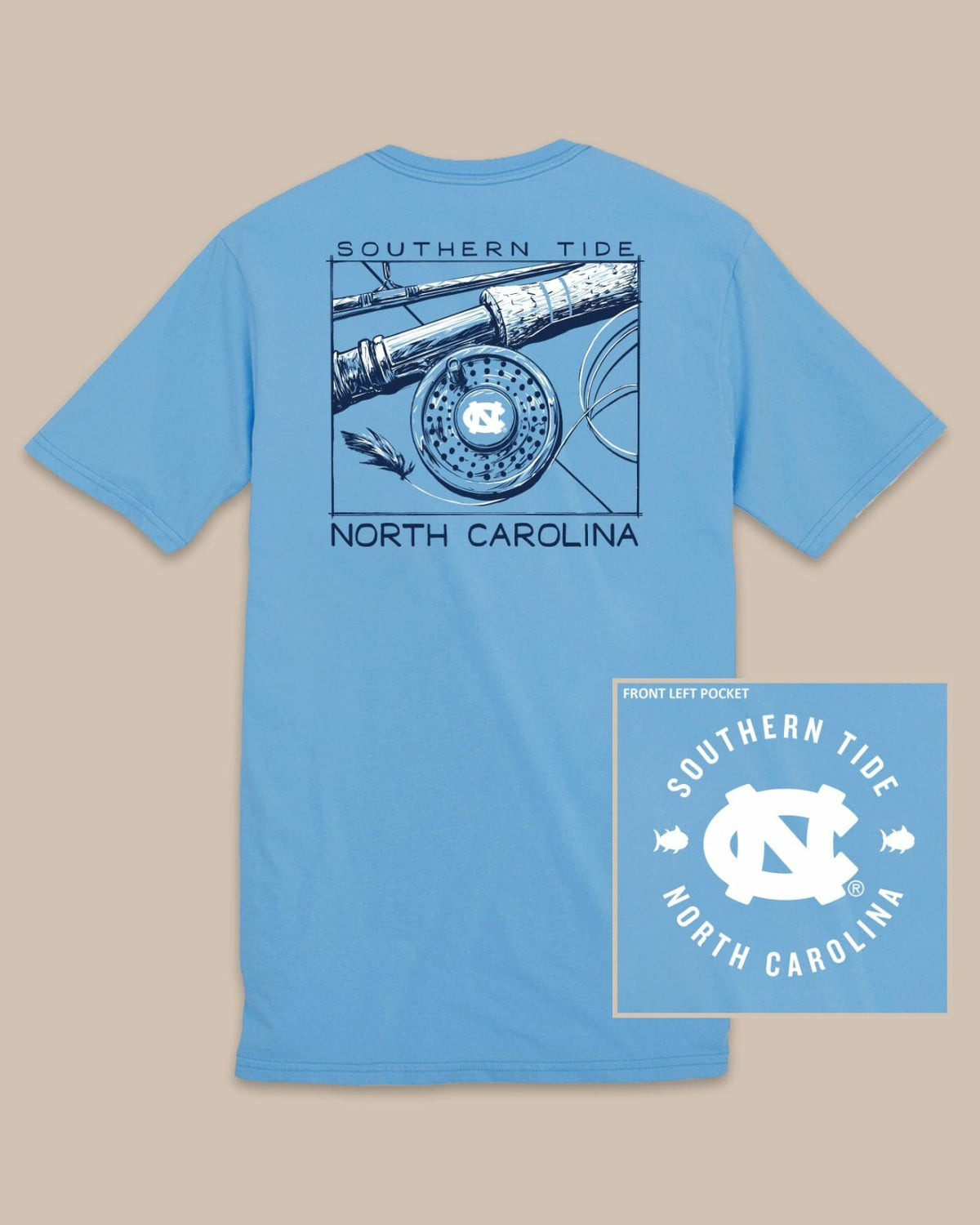 UNC Tar Heels Gameday Fly Reel T-Shirt | Southern Tide Collegiate
