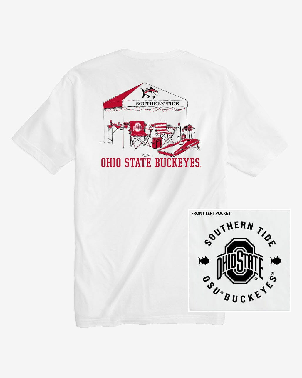 Ohio State Buckeyes Tailgate Time T-Shirt | Southern Tide Collegiate