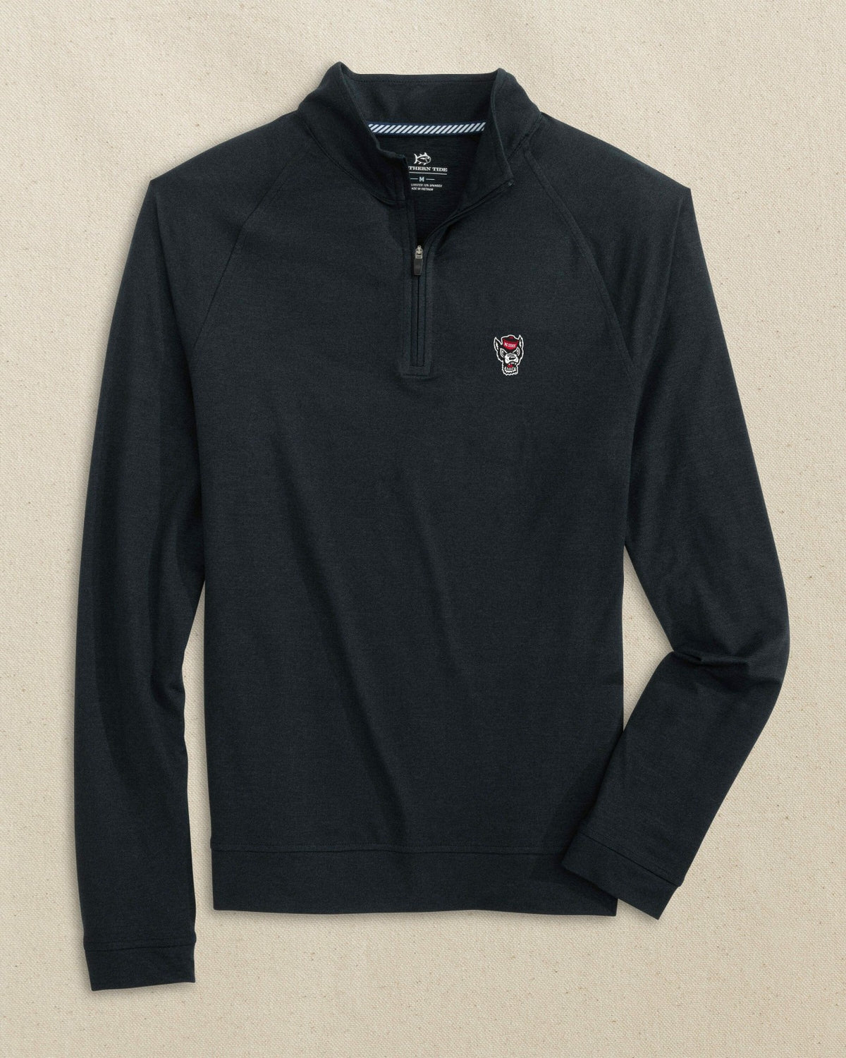 NC State Wolf Head Cruiser Quarter Zip | Southern Tide Collegiate