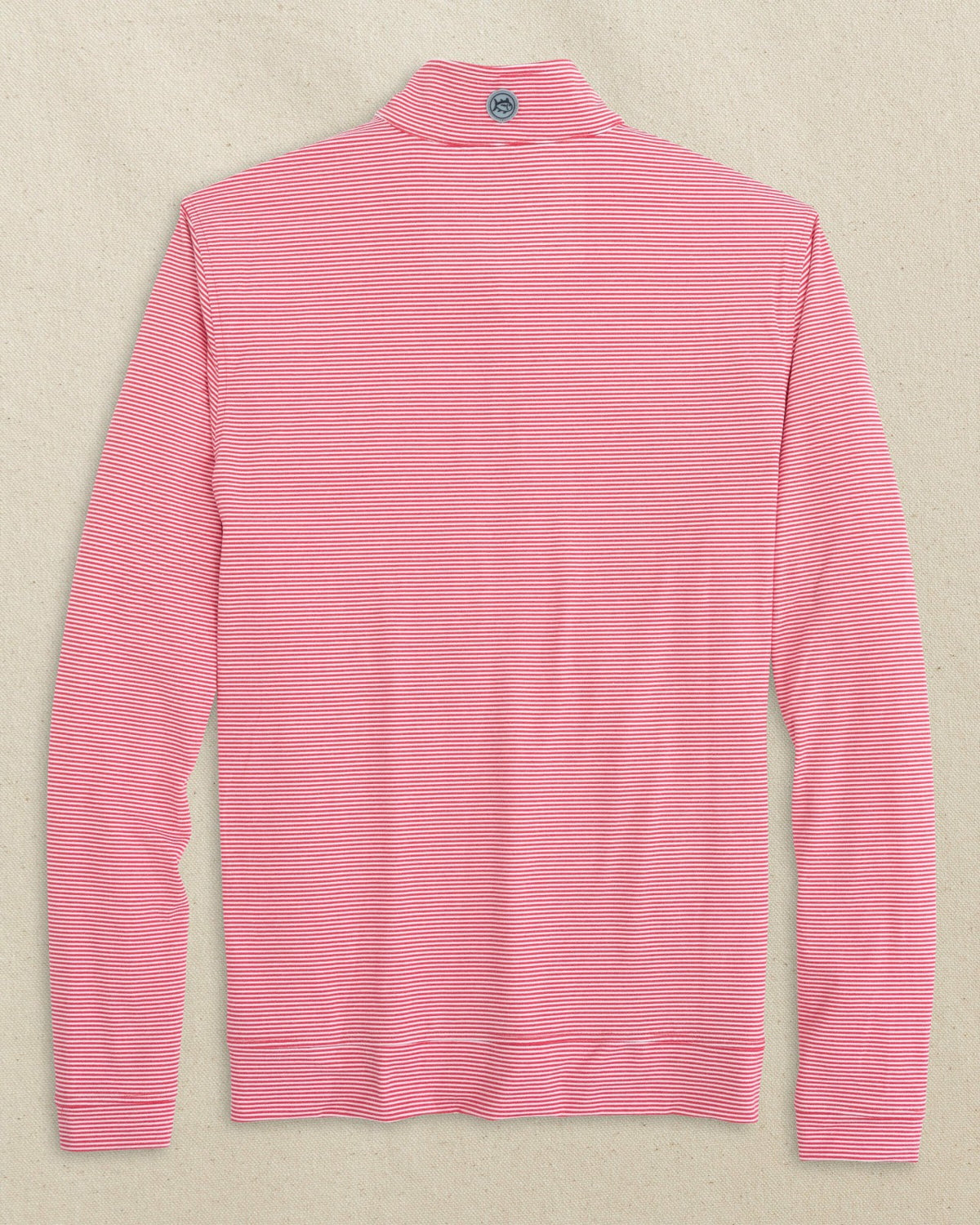 NC State Wolf Head Micro-Stripe Quarter Zip | Southern Tide Collegiate