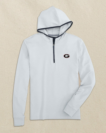 Georgia Bulldogs Oval G Scuttle Quarter Zip Hoodie | Southern Tide Collegiate