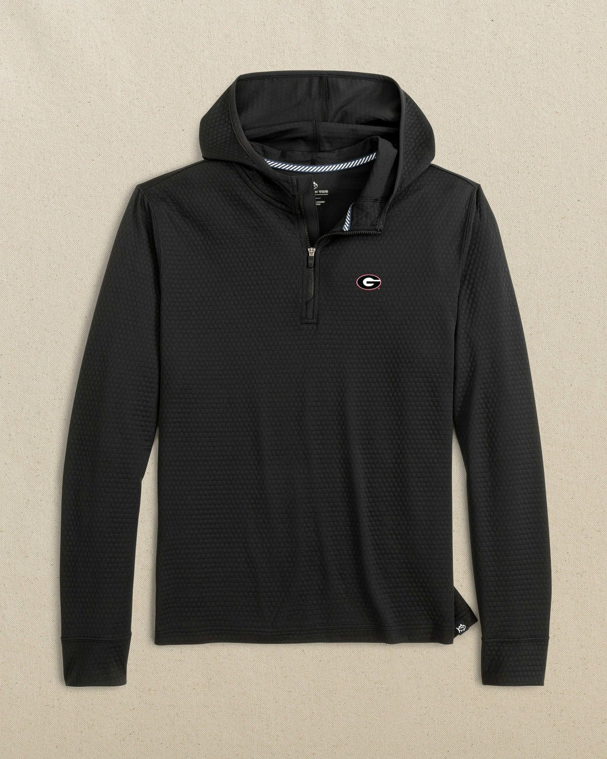 Georgia Bulldogs Oval G Scuttle Quarter Zip Hoodie | Southern Tide Collegiate