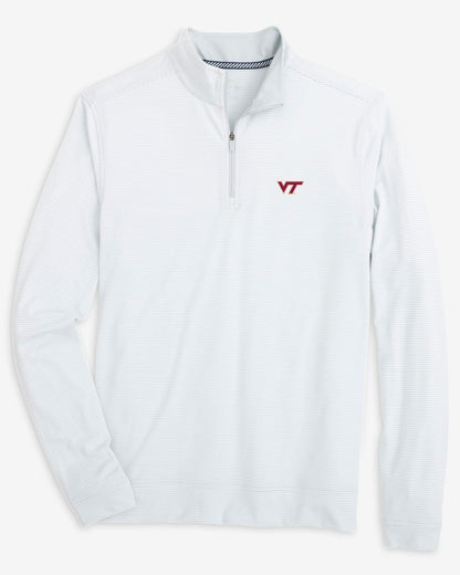 Virginia Tech Hokies Stripe Heather Quarter Zip | Southern Tide Collegiate