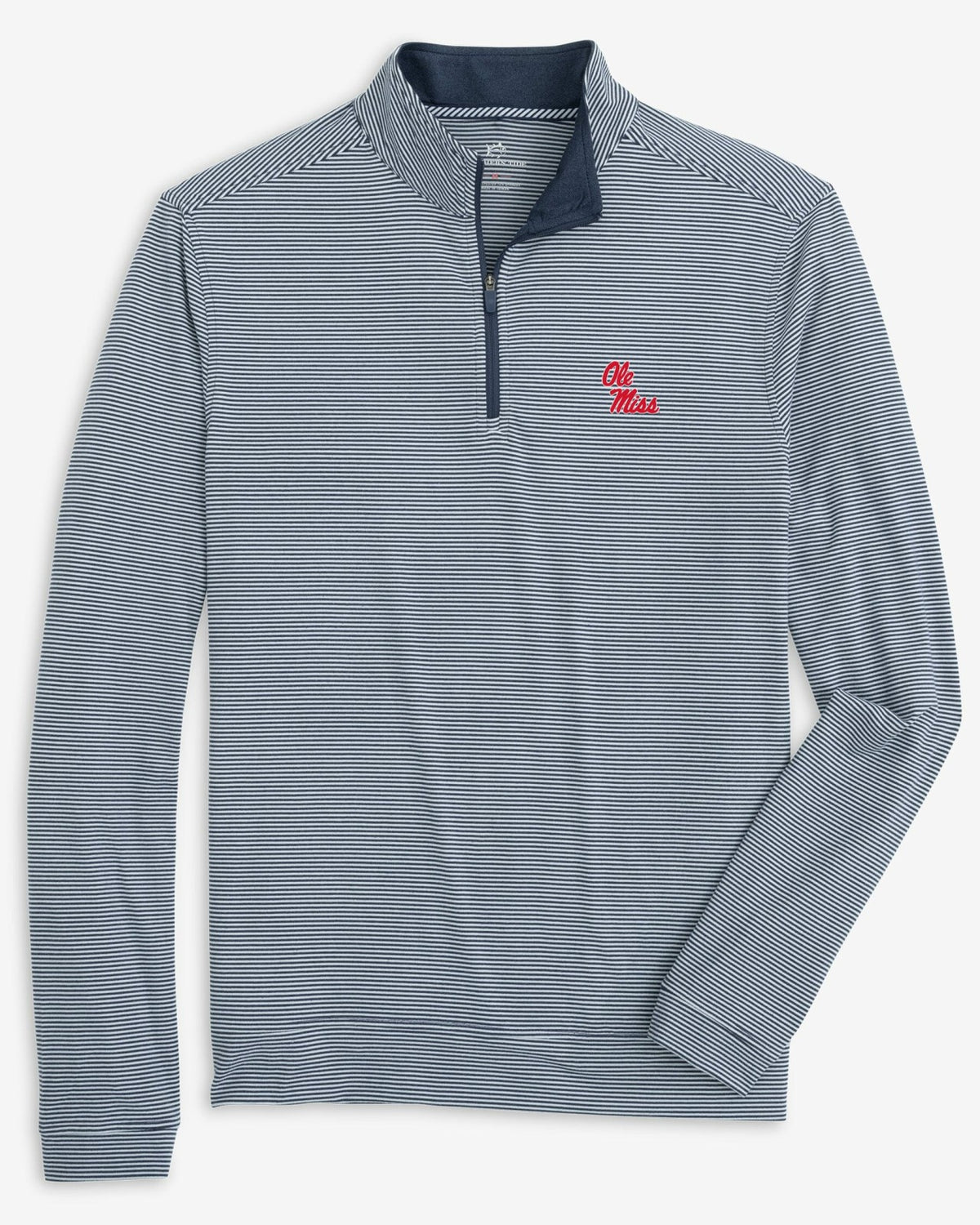 Ole Miss Rebels Stripe Heather Quarter Zip | Southern Tide Collegiate