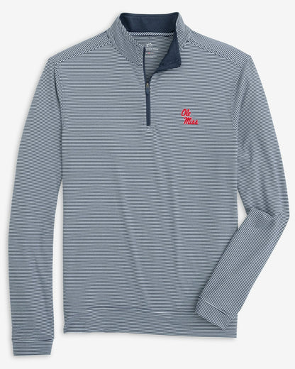 Ole Miss Rebels Stripe Heather Quarter Zip | Southern Tide Collegiate