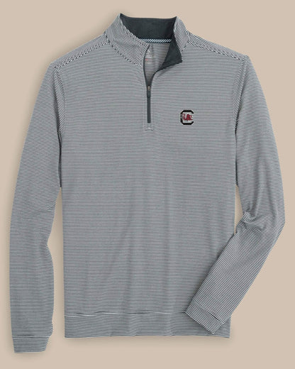 USC Gamecocks Stripe Heather Quarter Zip | Southern Tide Collegiate