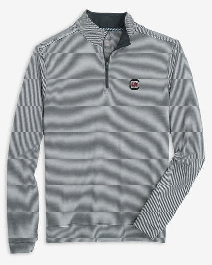 USC Gamecocks Stripe Heather Quarter Zip | Southern Tide Collegiate