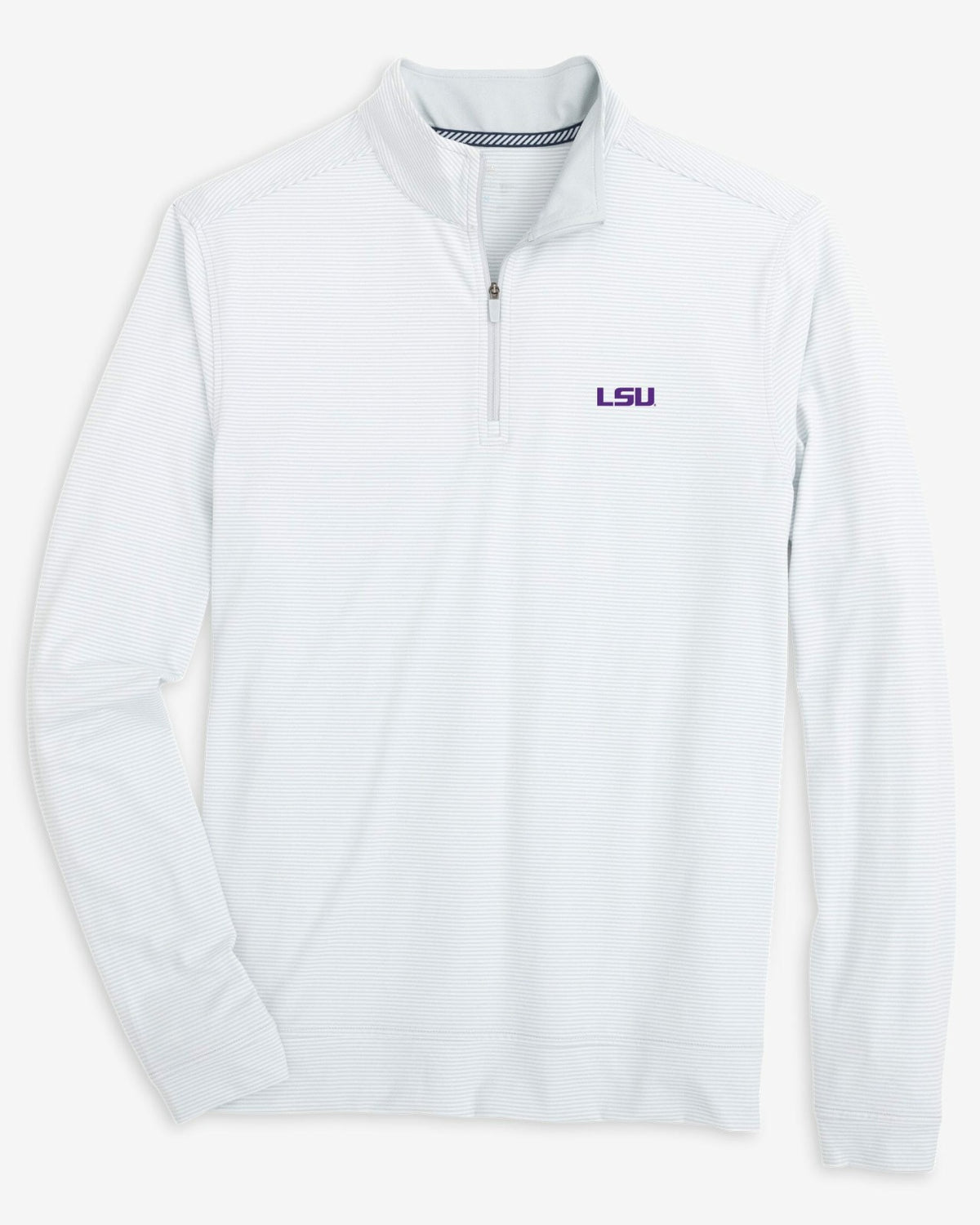 LSU Tigers Stripe Heather Quarter Zip | Southern Tide Collegiate