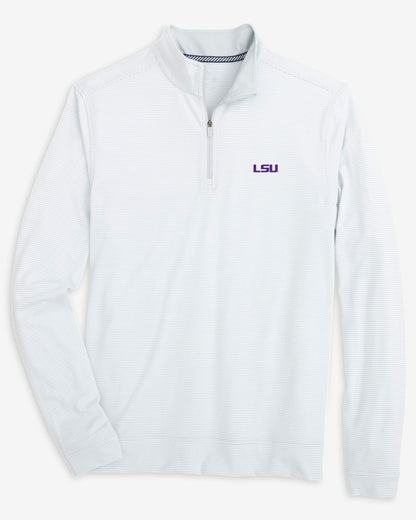 LSU Tigers Stripe Heather Quarter Zip | Southern Tide Collegiate