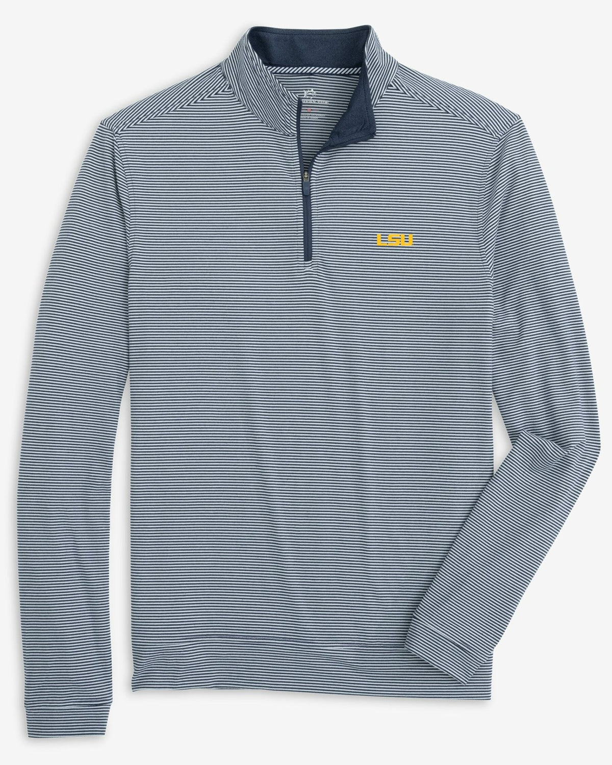 LSU Tigers Stripe Heather Quarter Zip | Southern Tide Collegiate