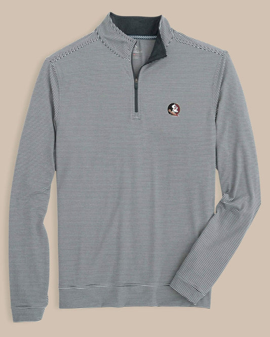 FSU Seminoles Stripe Heather Quarter Zip | Southern Tide Collegiate
