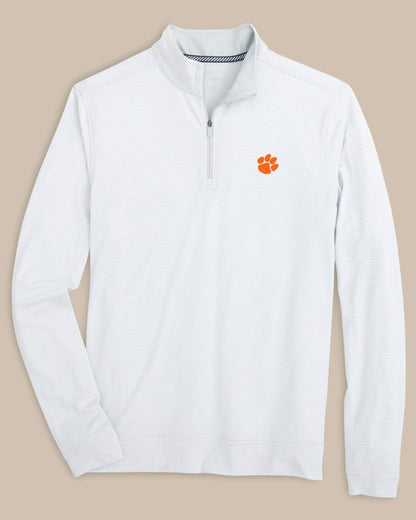 Clemson Tigers Stripe Heather Quarter Zip | Southern Tide Collegiate