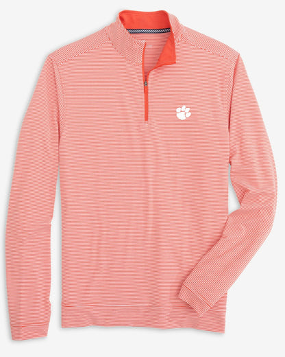 Clemson Tigers Stripe Heather Quarter Zip | Southern Tide Collegiate
