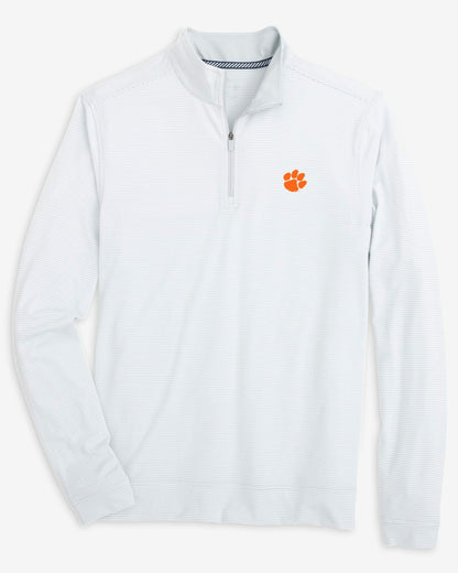 Clemson Tigers Stripe Heather Quarter Zip | Southern Tide Collegiate