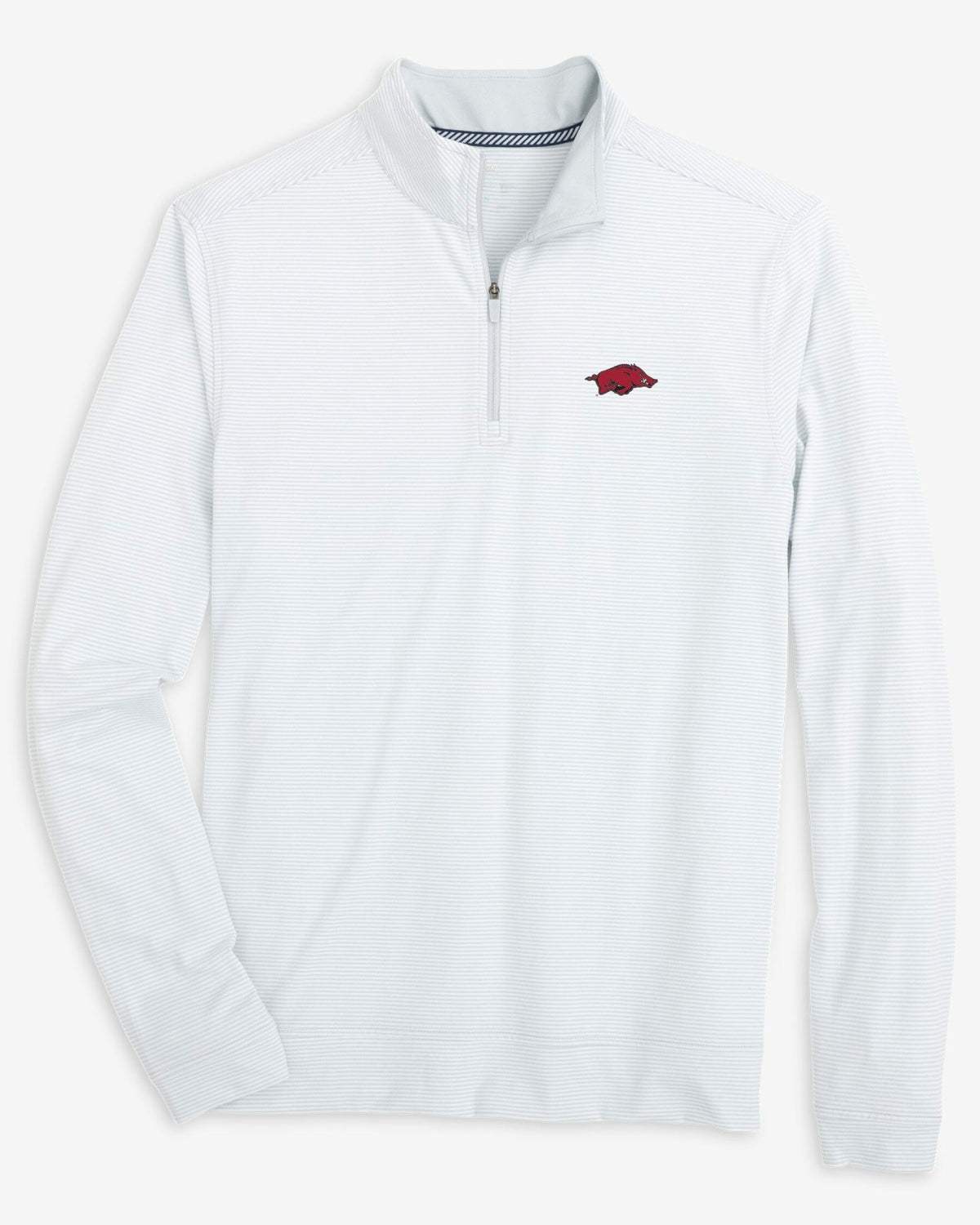 Arkansas Razorbacks Stripe Heather Quarter Zip | Southern Tide Collegiate