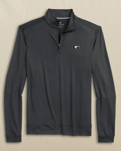 Georgia Bulldogs Oval G Geo Printed Quarter Zip | Southern Tide Collegiate