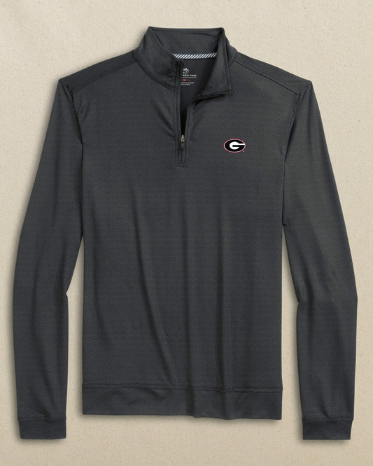 Georgia Bulldogs Oval G Geo Printed Quarter Zip | Southern Tide Collegiate