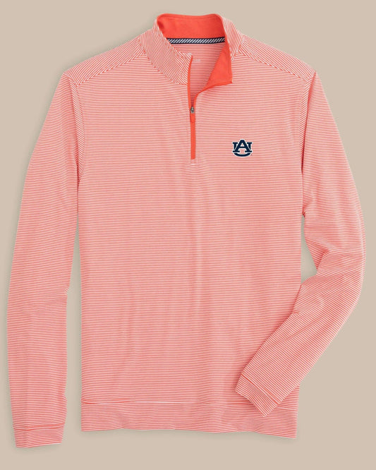 Auburn Tigers Cruiser Stripe Heather Quarter Zip | Southern Tide Collegiate