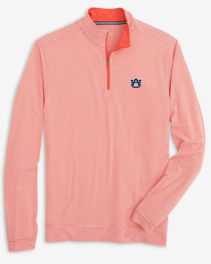 Auburn Tigers Cruiser Stripe Heather Quarter Zip | Southern Tide Collegiate