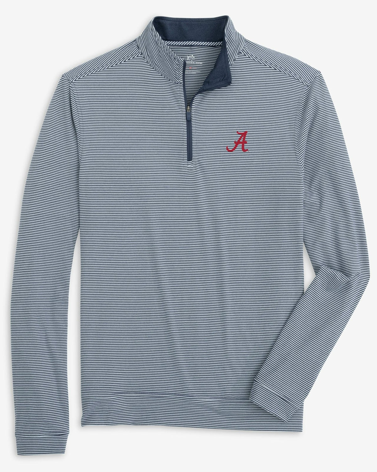 Alabama Crimson Tide Stripe Heather Quarter Zip | Southern Tide Collegiate