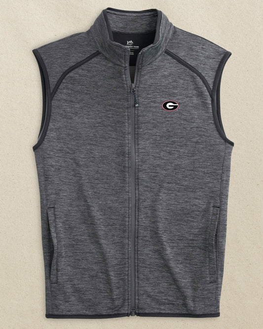 Georgia Bulldogs Oval G Baybrook Heather Vest | Southern Tide Collegiate
