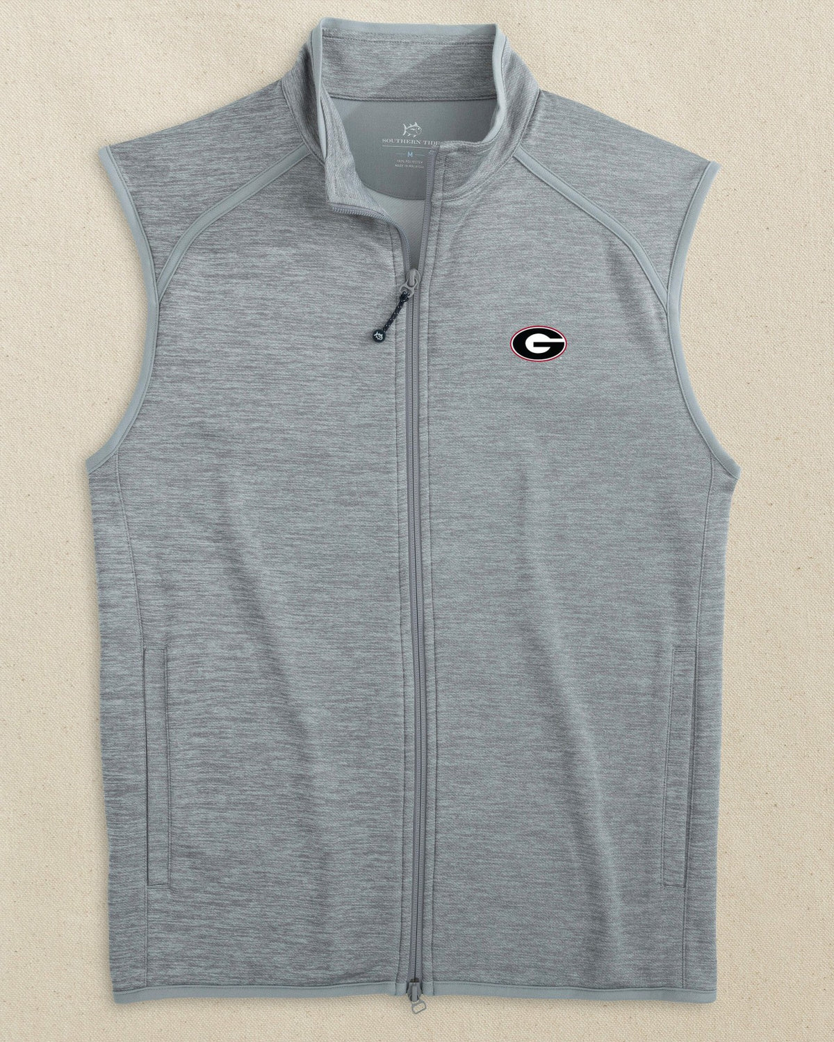Georgia Bulldogs Oval G Baybrook Heather Vest | Southern Tide Collegiate