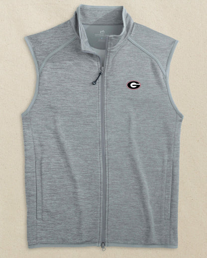 Georgia Bulldogs Oval G Baybrook Heather Vest | Southern Tide Collegiate