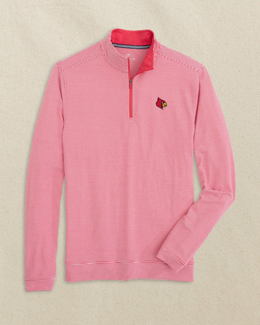 Louisville Cardinals Micro-Stripe Quarter Zip | Southern Tide Collegiate