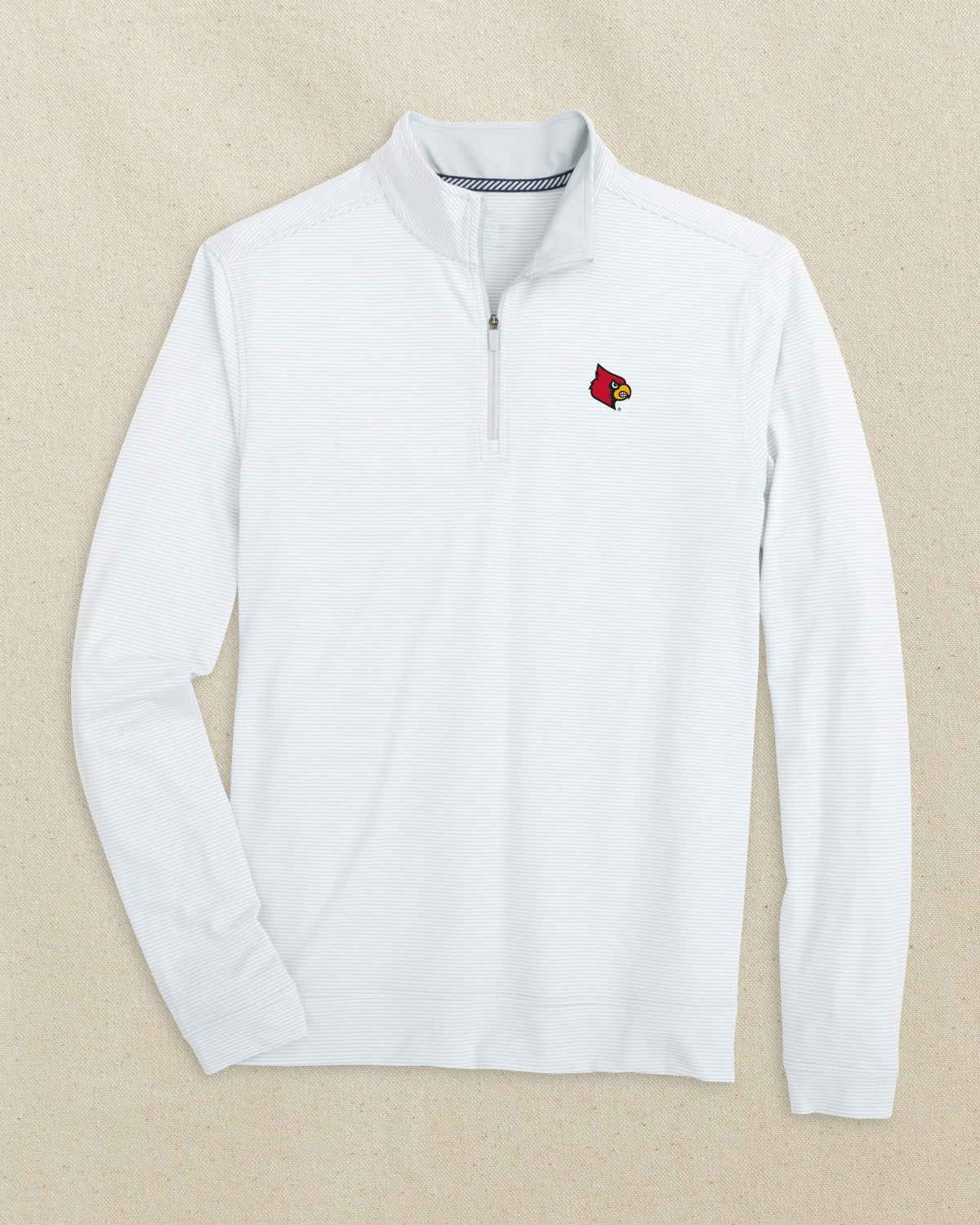 Louisville Cardinals Micro-Stripe Quarter Zip | Southern Tide Collegiate