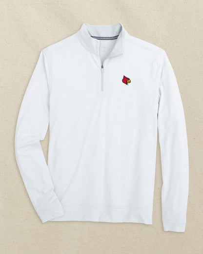 Louisville Cardinals Micro-Stripe Quarter Zip | Southern Tide Collegiate