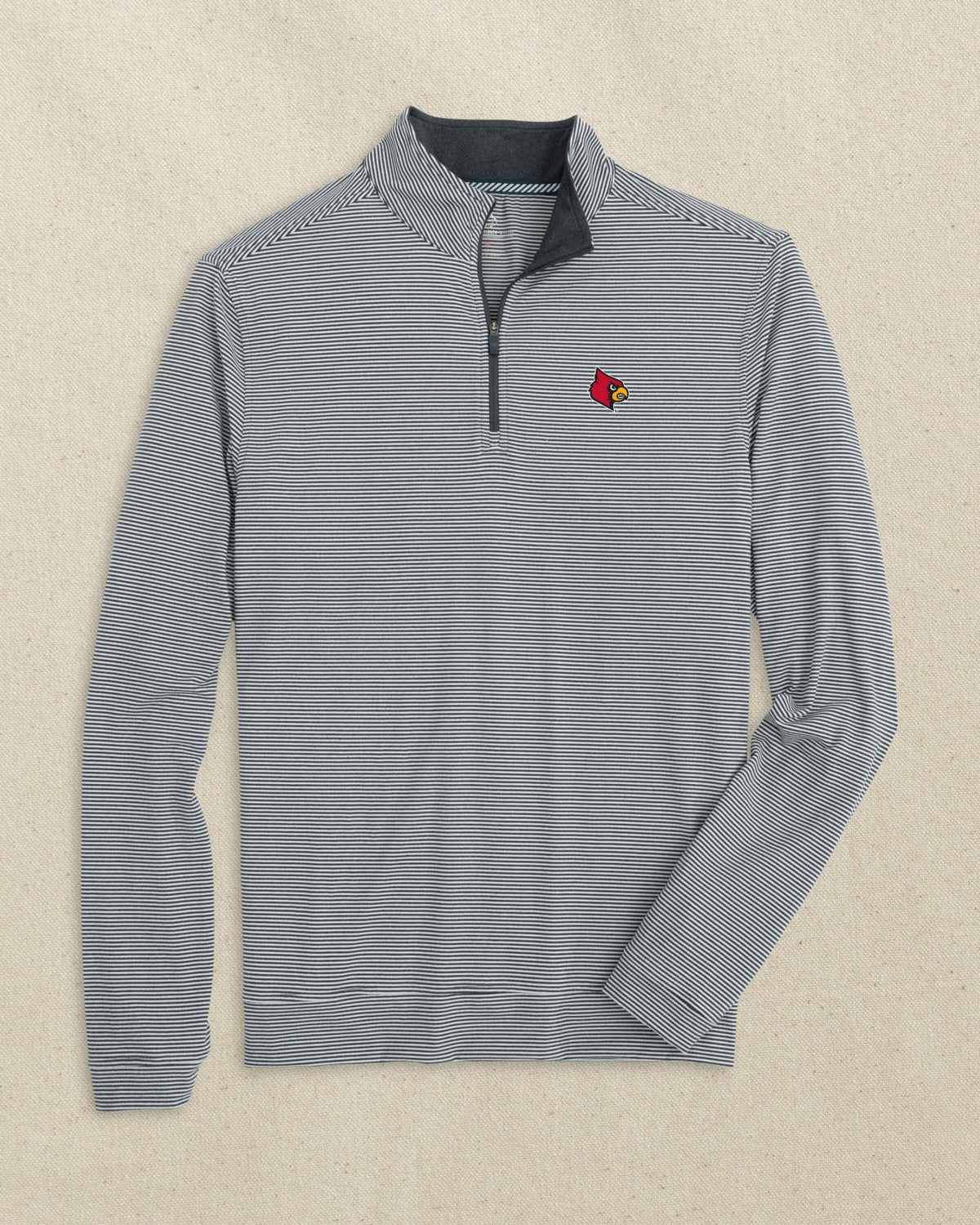 Louisville Cardinals Micro-Stripe Quarter Zip | Southern Tide Collegiate
