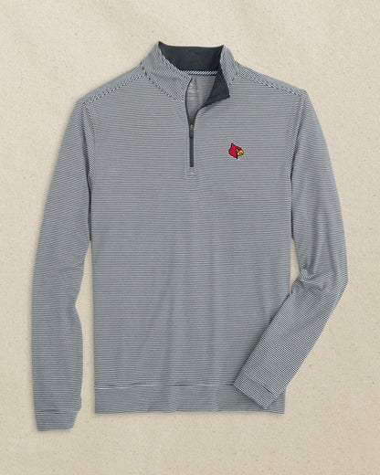Louisville Cardinals Micro-Stripe Quarter Zip | Southern Tide Collegiate