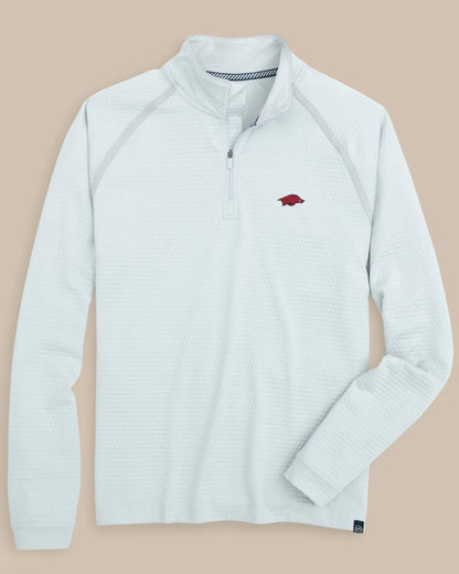 Arkansas Razorbacks Scuttle Heather Quarter Zip | Southern Tide Collegiate