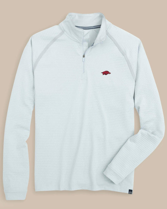 Arkansas Razorbacks Scuttle Heather Quarter Zip | Southern Tide Collegiate