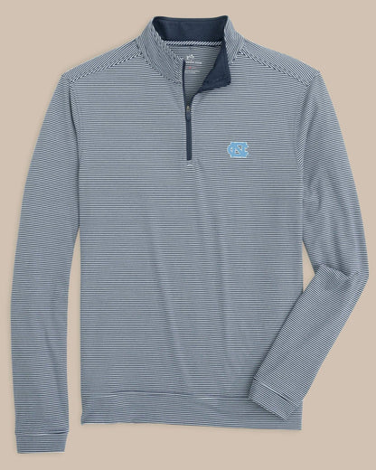 UNC Tar Heels Stripe Heather Quarter Zip | Southern Tide Collegiate