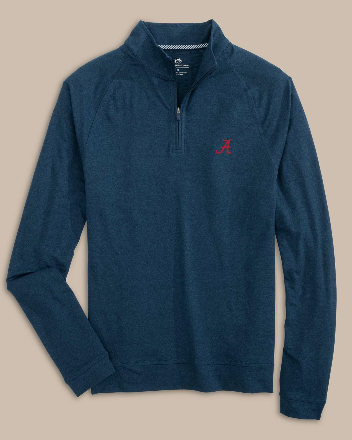 Alabama Crimson Tide Cruiser Heather Quarter Zip | Southern Tide Collegiate