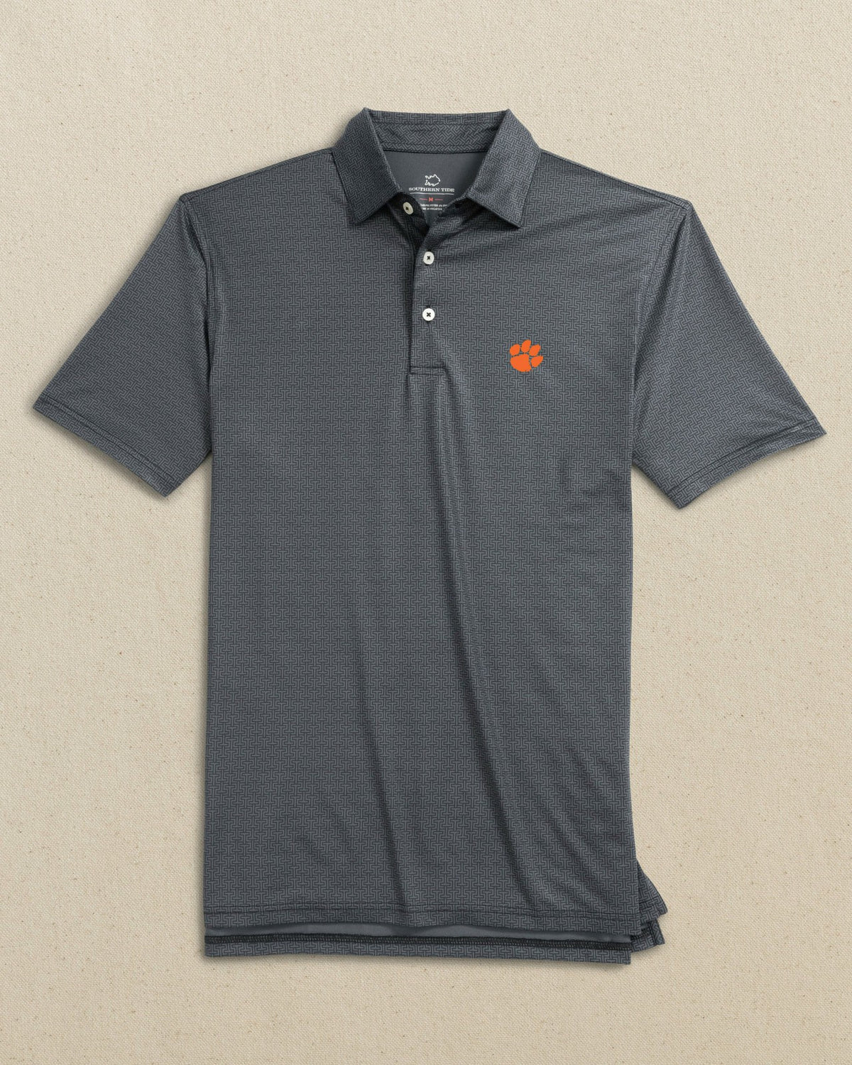 Clemson Tigers Driver ST Geo Printed Polo | Southern Tide Collegiate