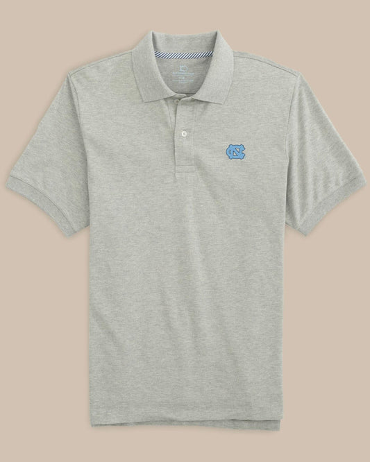 UNC Tar Heels Skipjack Polo Shirt - Heather Grey – Southern Tide | Southern Tide Collegiate