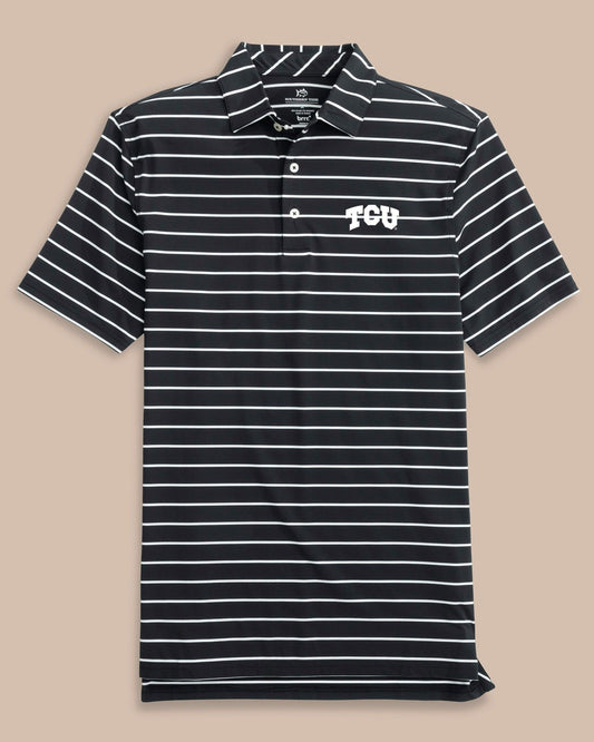 TCU Horned Frogs brrr°®-eeze Desmond Stripe Polo | Southern Tide Collegiate
