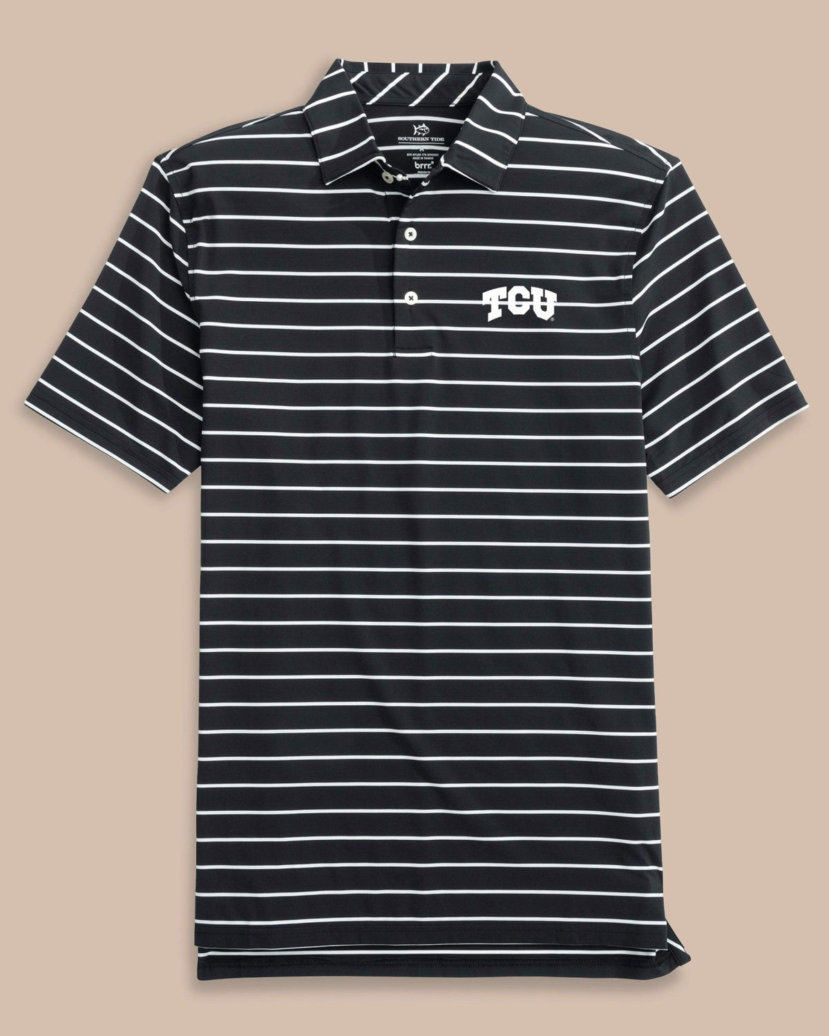 TCU Horned Frogs brrr°®-eeze Desmond Stripe Polo | Southern Tide Collegiate