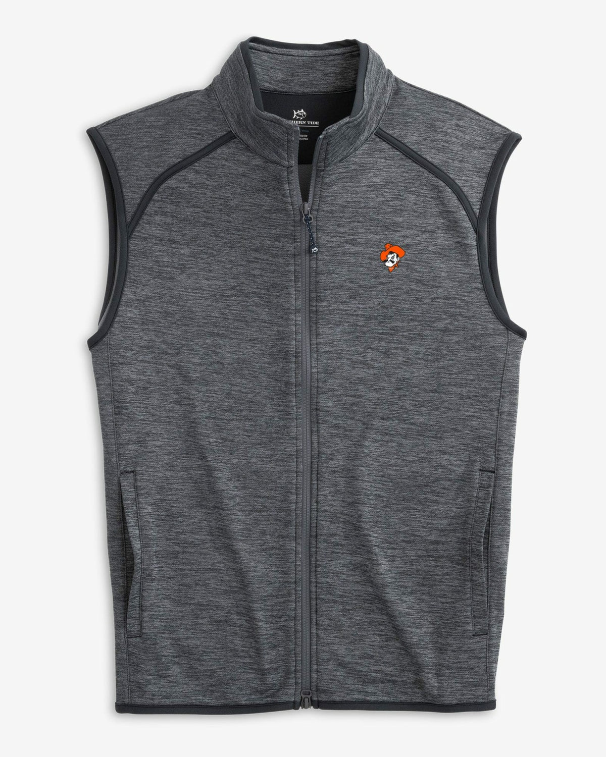 Oklahoma State Cowboys Baybrook Heather Vest | Southern Tide Collegiate