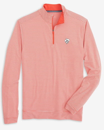 Oklahoma State Cowboys Stripe Heather Quarter Zip | Southern Tide Collegiate