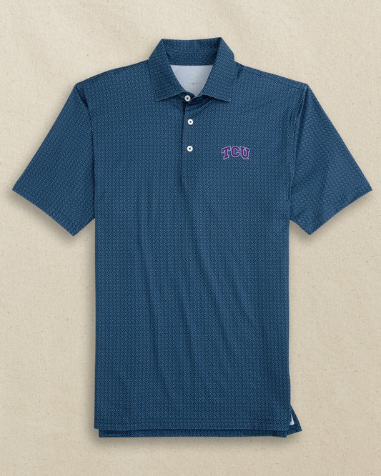 TCU Horned Frogs Driver Clubbin It Printed Polo | Southern Tide Collegiate