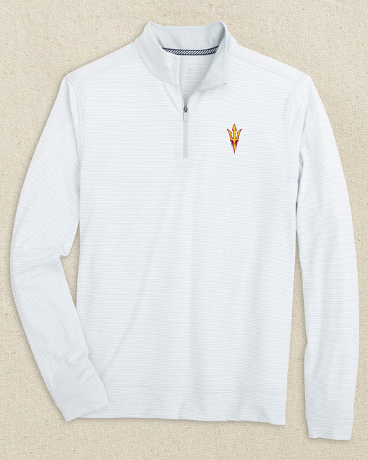 Arizona State Cruiser Micro-Stripe Quarter Zip | Southern Tide Collegiate
